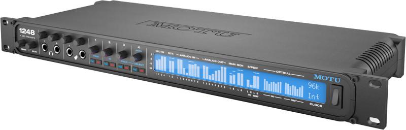 Audio Interfaces (Thunderbolt / AVB / USB) 32x34 I/O with 4 mic in, 8x12 TRS, 48-ch mixing, DSP & AVB-TSN networking - MOTU -- 1248